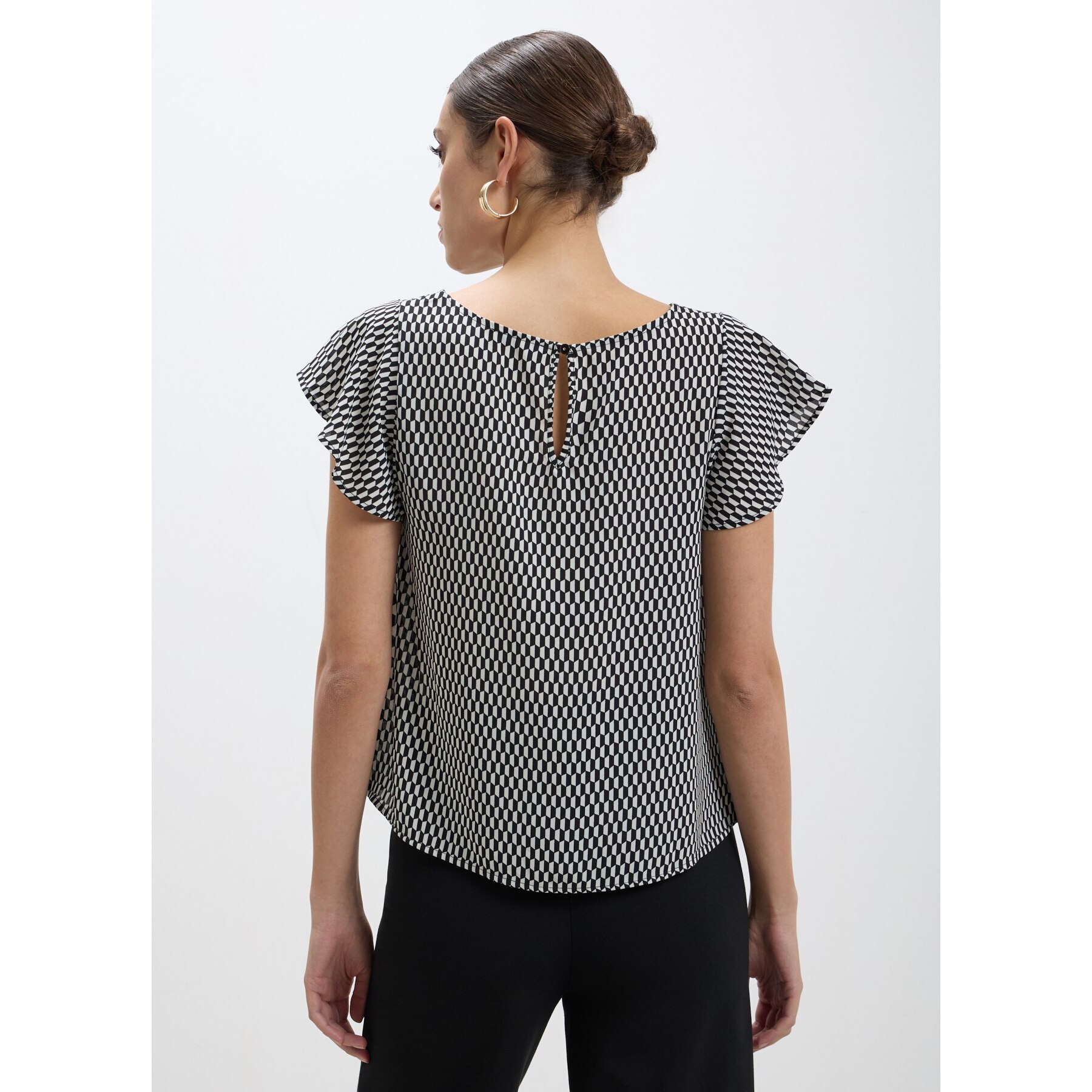 Blusa fantasia bicolor