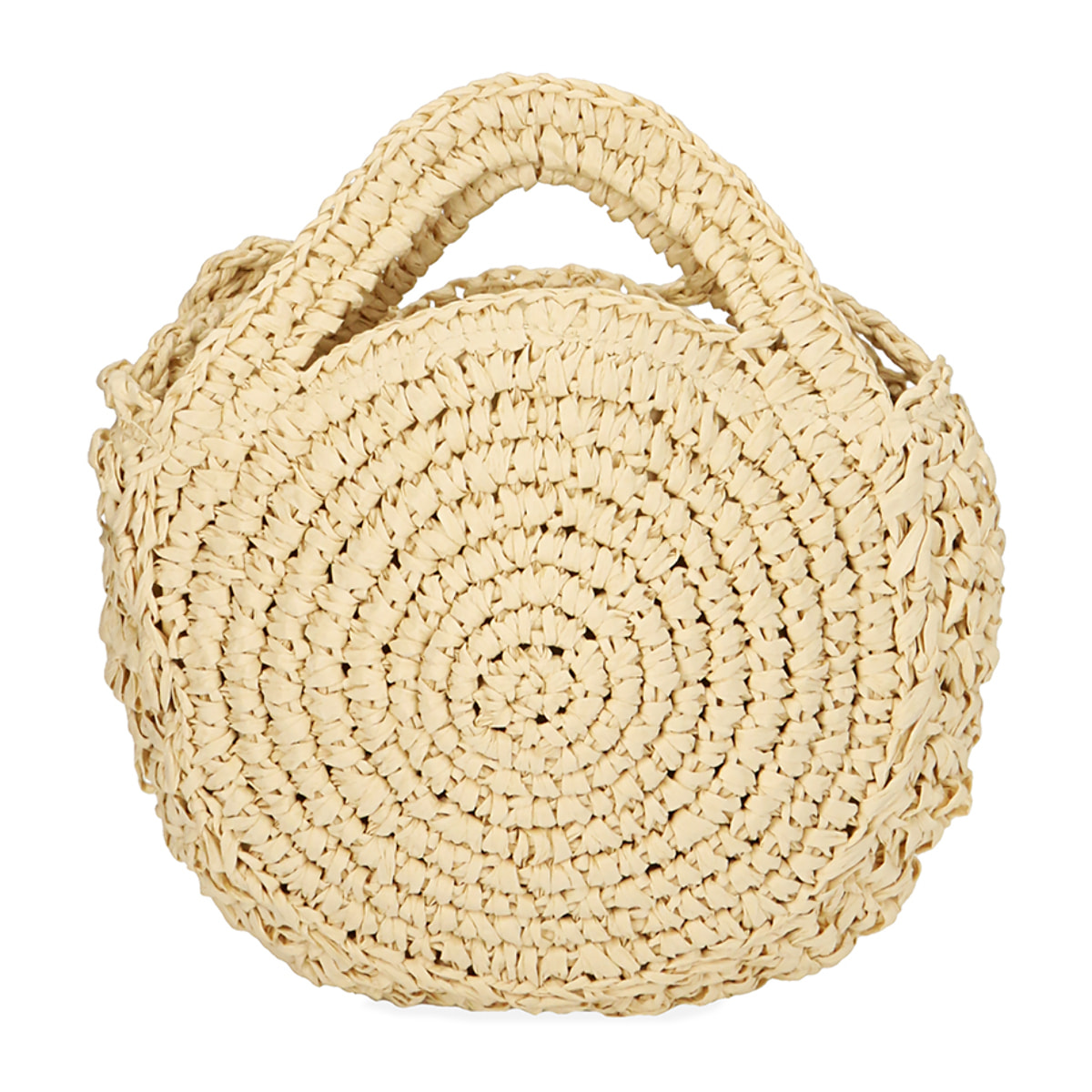 Bolso tejido de paja beige