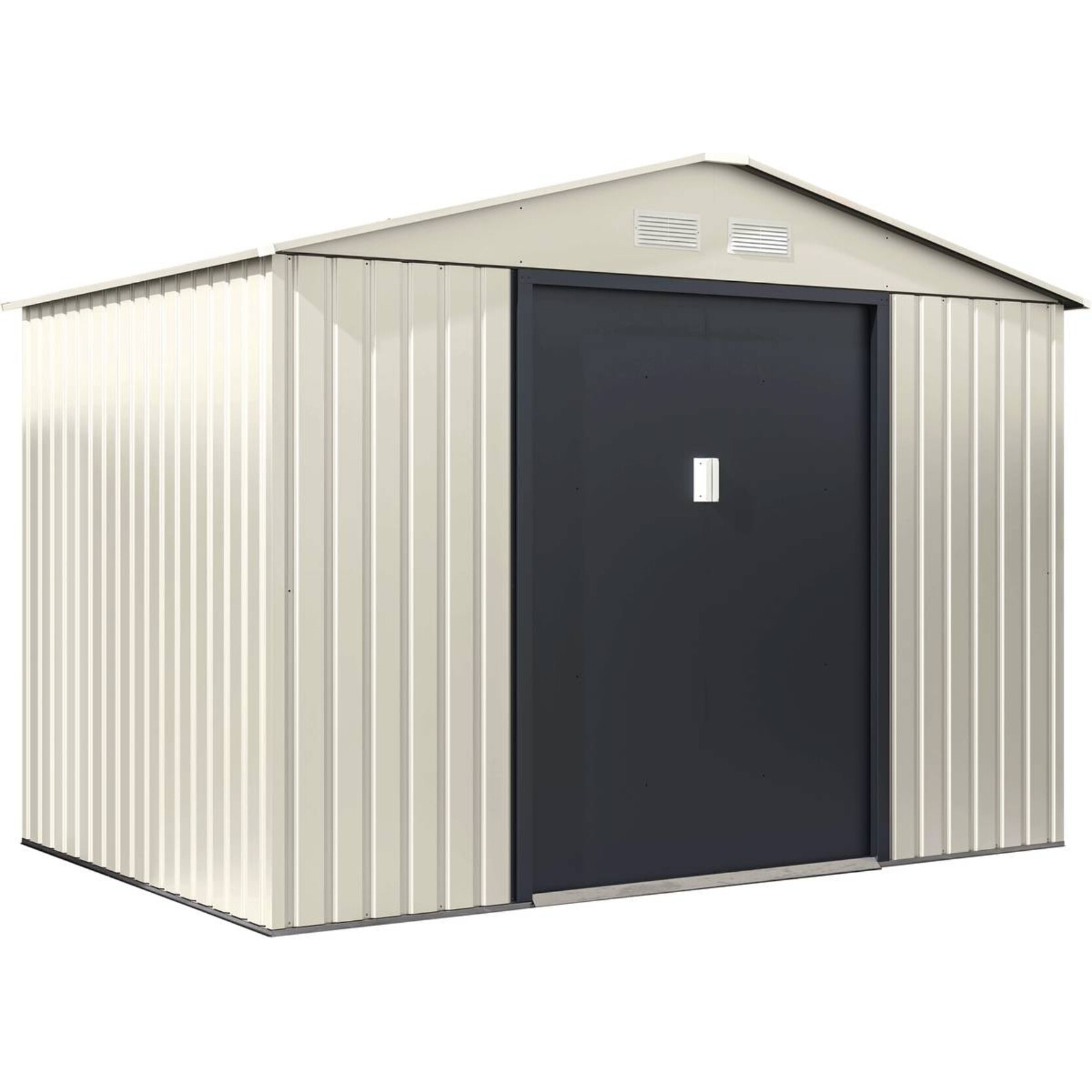 Abri de jardin métal "Nebraska" - 5,29 m2 (4,83 m2 au sol) - Beige