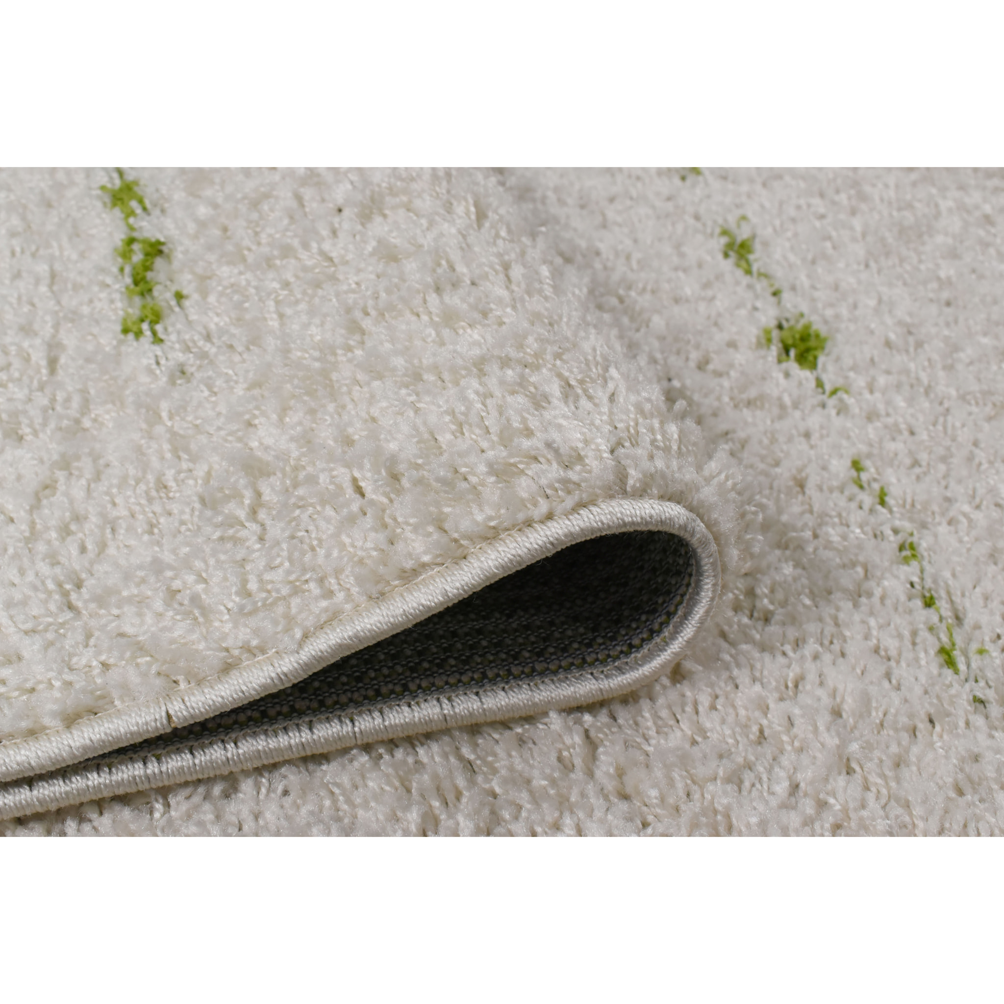 Terra - tapis shaggy de salon en laine artificielle vert prairie