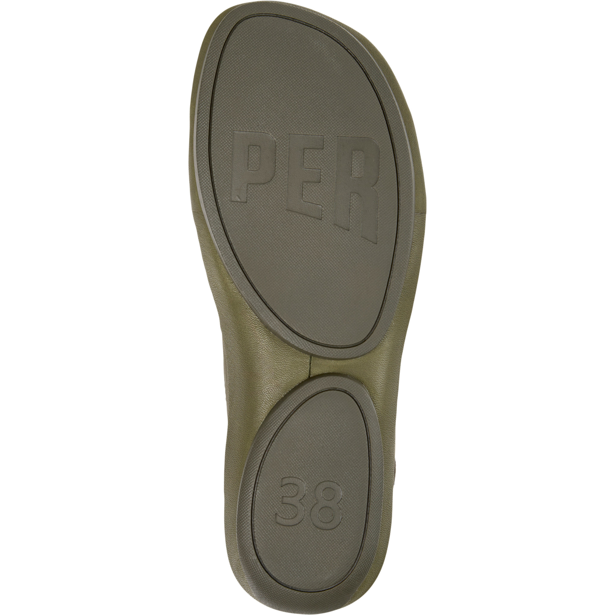 Sandalias - CAMPER Right Isla - Verde - Cuero liso