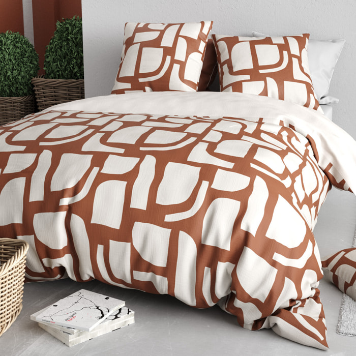 Parure housse de couette 3pcs 100% coton 57 fils oumy