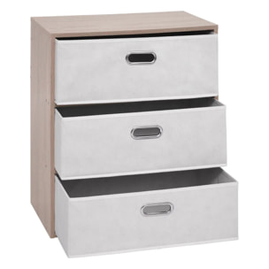 Commode 3 tiroirs Dress Up bois clair