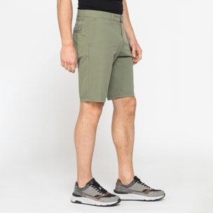 PANTALONE CORTO CHINO IN LEGGERA GABARDINA DI COTONE