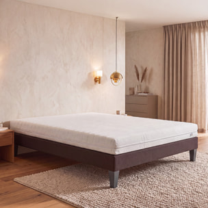 Ensemble Matelas Egio & Sommier Kit15, 12 cm, Latex Synthétique, Soutien Ferme, Déhoussable, Technologie Tri-Lattes