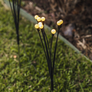 4 Torches solaires 10 boules LYRA H73cm