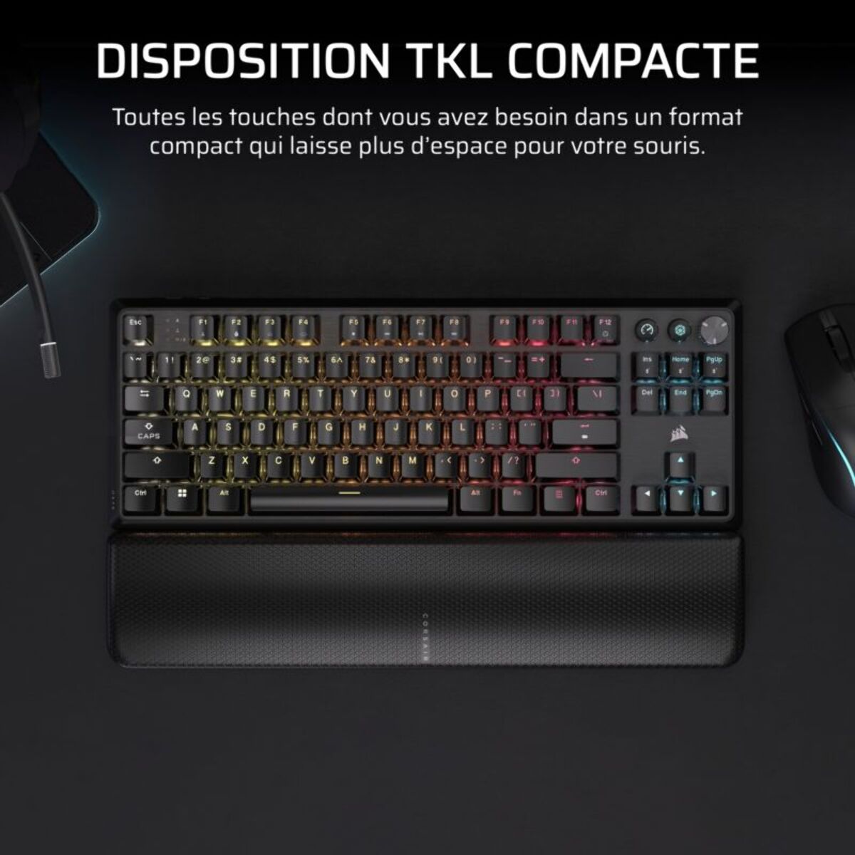 Clavier gamer sans fil CORSAIR K70 CORE TKL Wireless