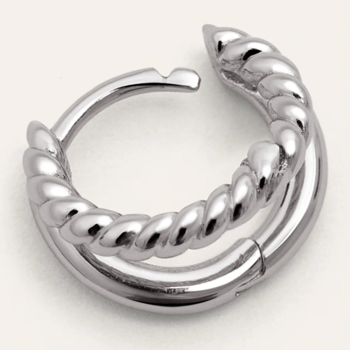 Pendiente Suelto Doble Tressia