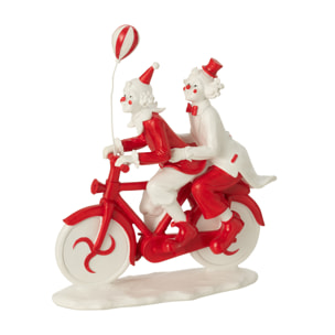J-Line figurine Clown Vélo - pierre - blanc/rouge - 4 pcs