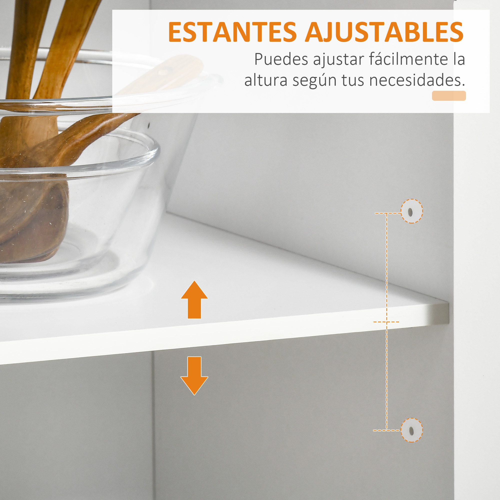 Carro de Cocina con Ruedas Mueble Auxiliar de Cocina con 2 Cajones 2 Puertas Estante Ajustable y Toallero para Comedor Salón 104x46x91 cm Blanco