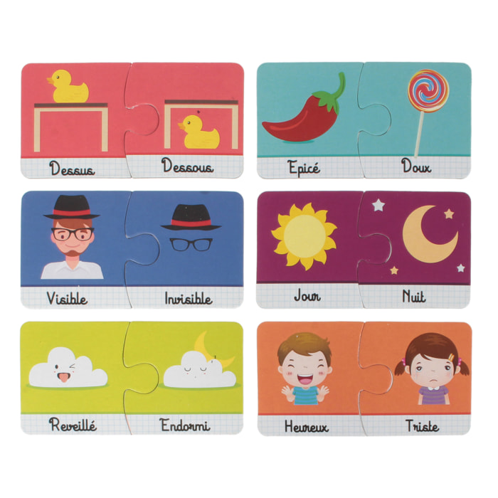 CARTE EDUCATIVE J APPRENDS LES CONTRAIRES X30