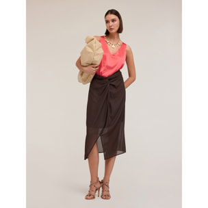 Motivi - Top de tirantes en raso - Rojo