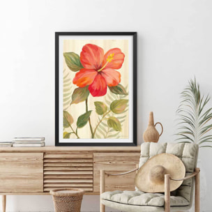 Poster Diamant d'hibiscus Affiche sous cadre noir