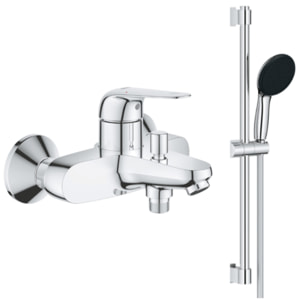 Mitigeur bain mécanique GROHE Bauloop avec ensemble de douche GROHE Vitalio Start