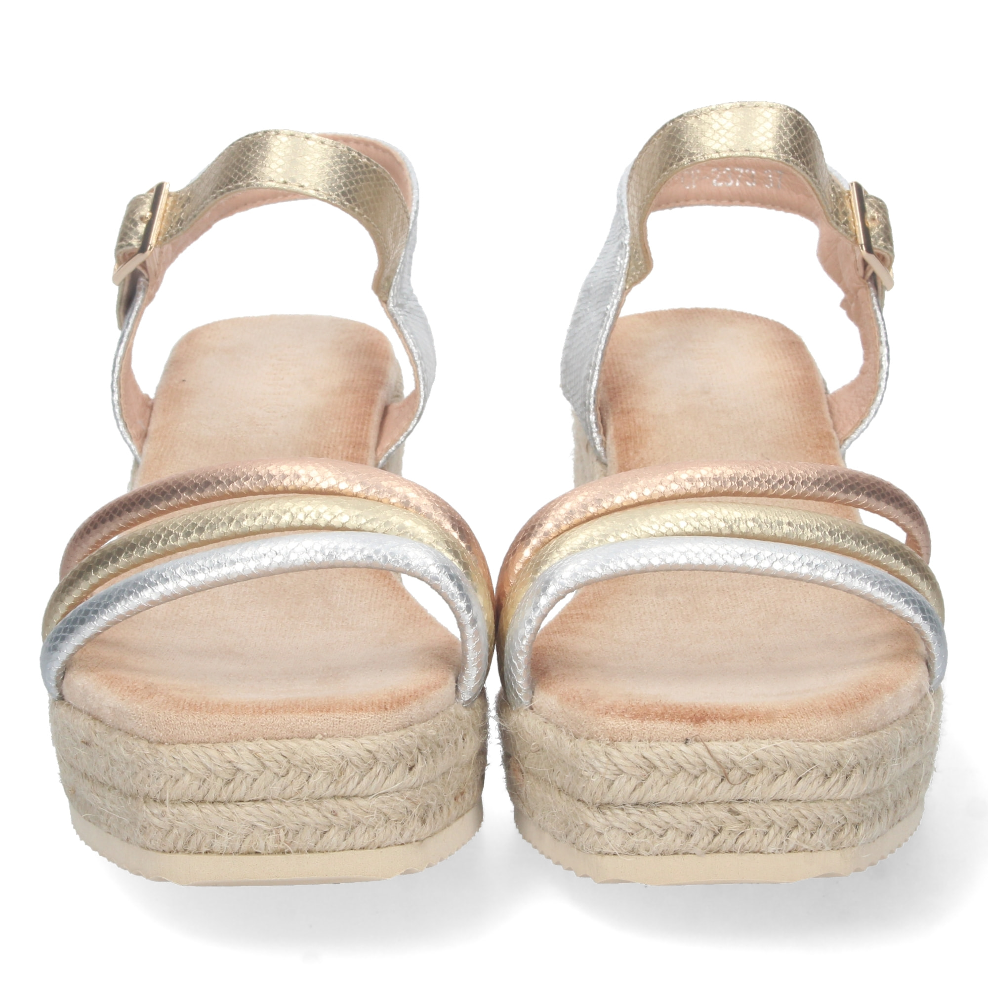 Sandalia de Cuña con Yute y Hebilla