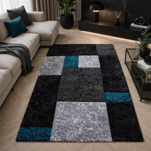 Tapis salon et chambre tissé motif géométrique MEHU