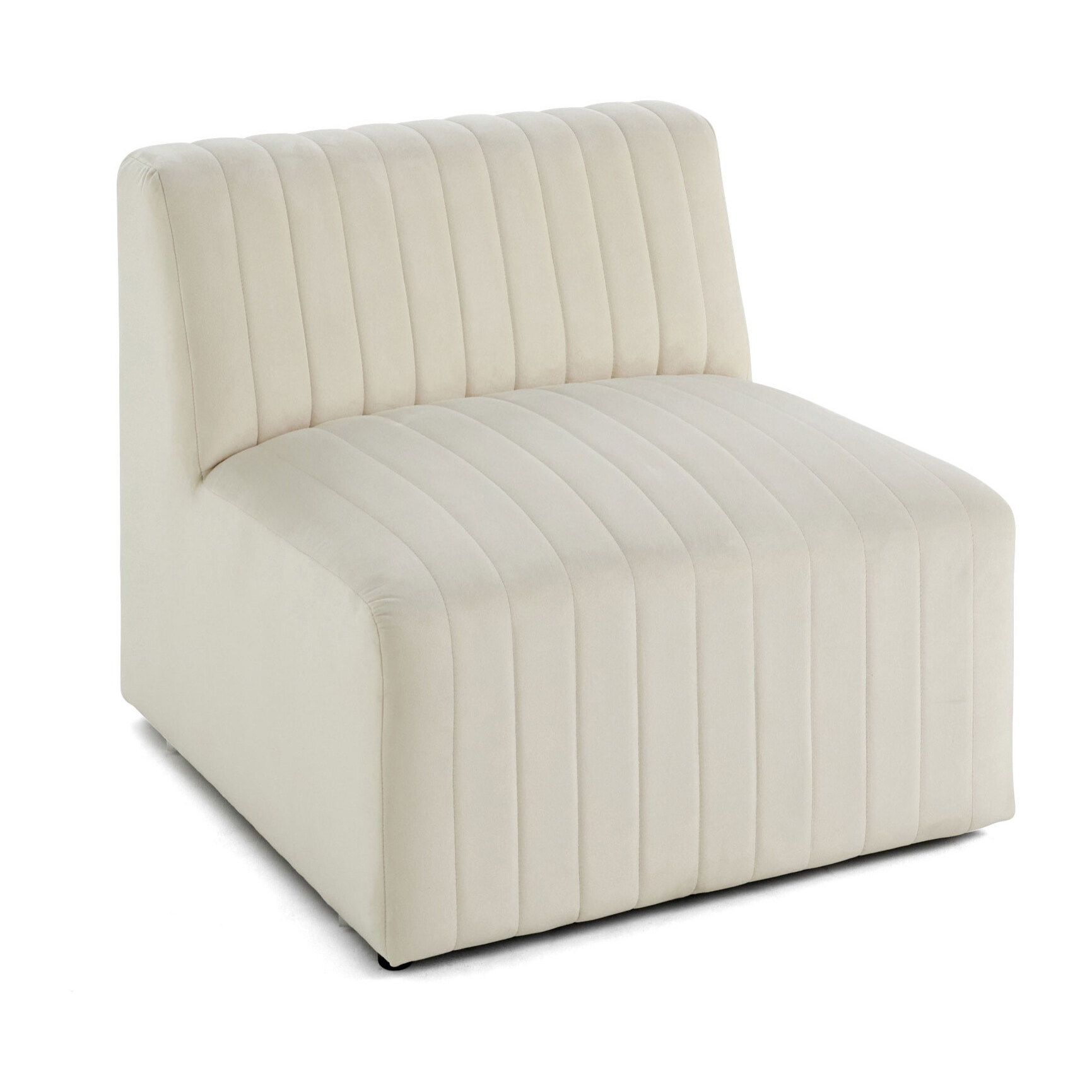 Nova - module d'assise sans accoudoirs - en velours - Beige