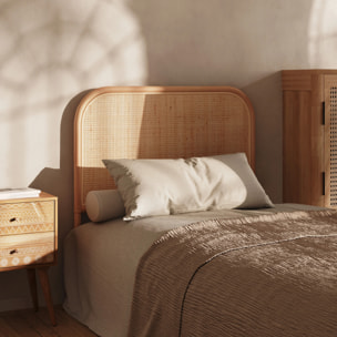 Tête de lit 90 cm en rotin naturel - Grace