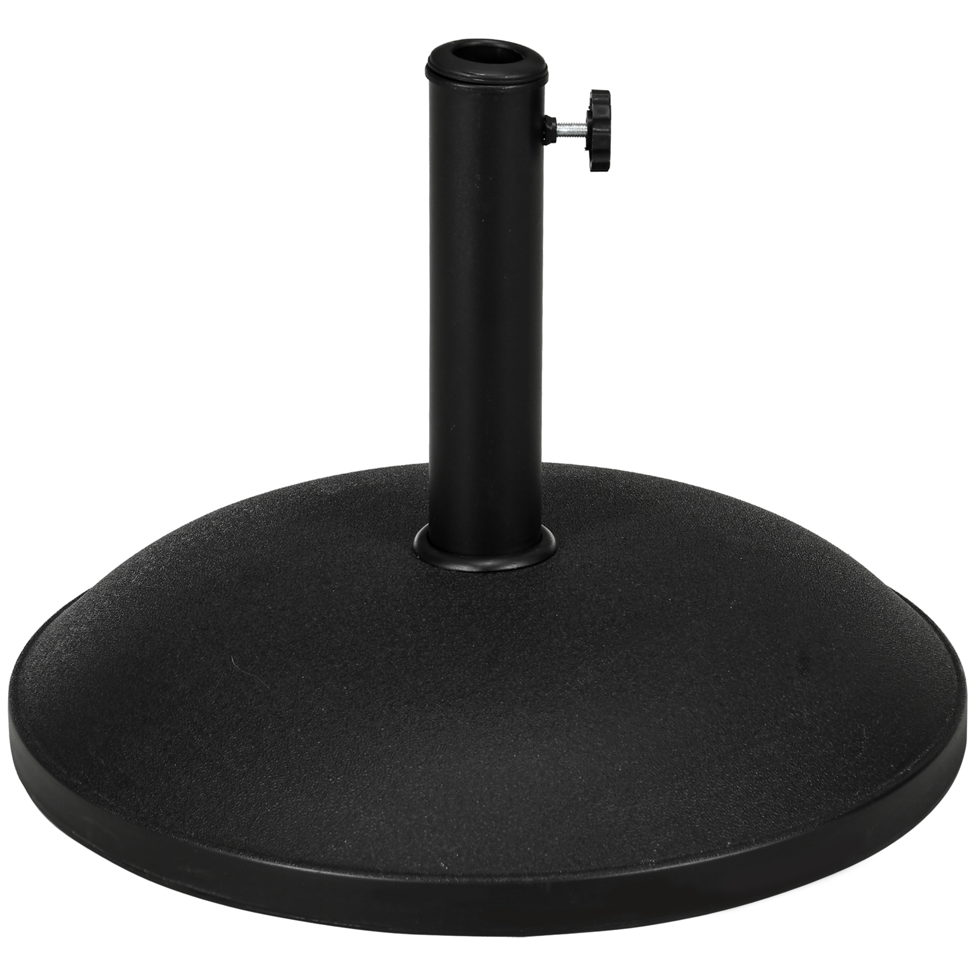Pied de parasol rond dia. 49cm poids net 25Kg ciment PP noir