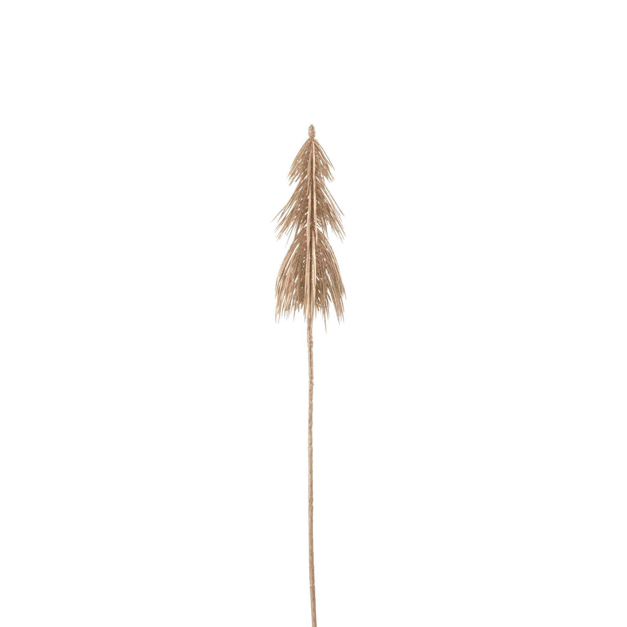 J-Line Branche Sapin Paillettes Plastique Champagne