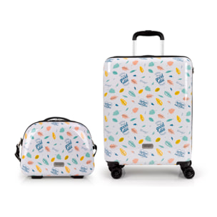 Juego de maletas infantiles ( cabina y neceser ) Vibes con capacidad de 52,2 L