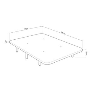 Base tapizada Air 3D Chocolate