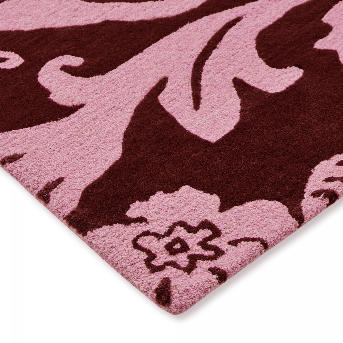 Tapis salon et chambre fait à la main en laine motif floral GUHA