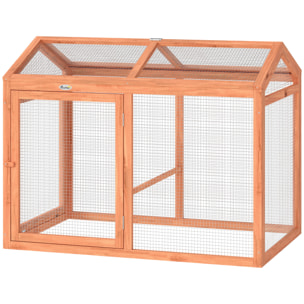 Poulailler modulable enclos extérieur pour 2 poules bois pré-huilé