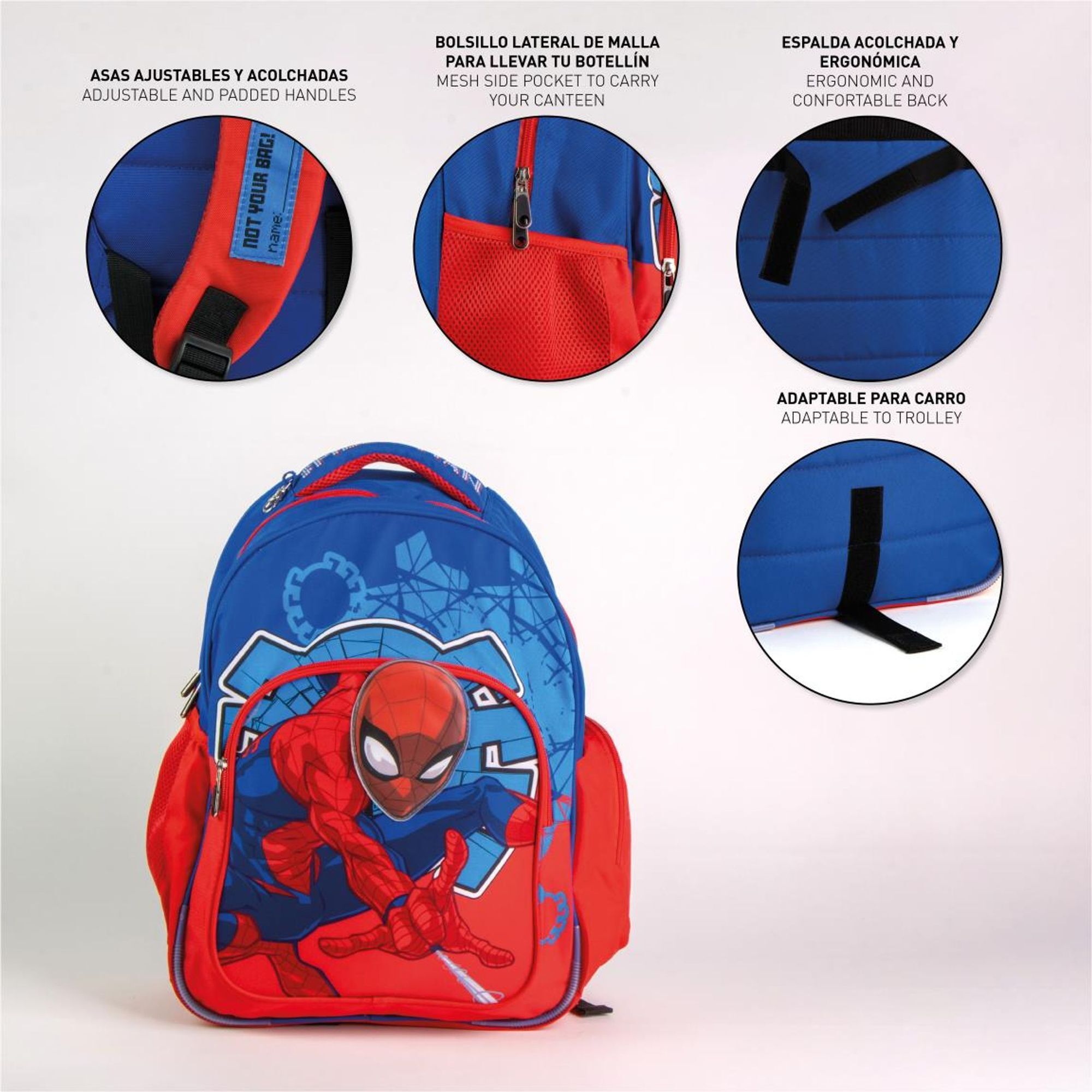 Mochila Escolar Mediana 42 Cm Spiderman