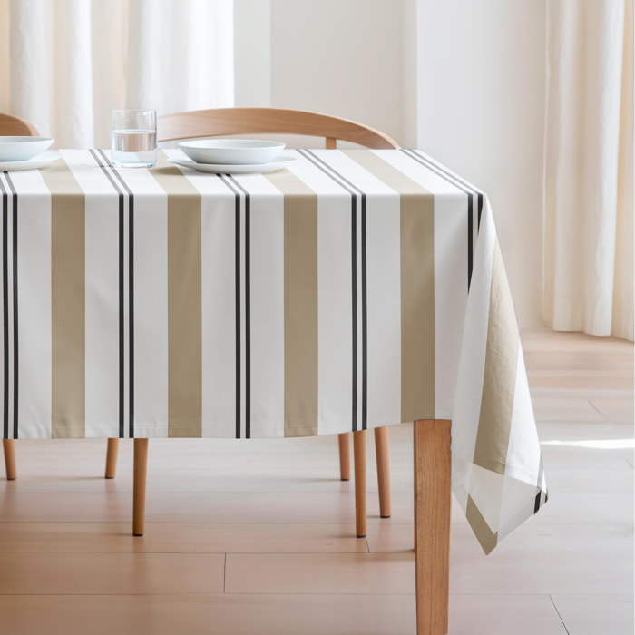 Nappe imprimée anti-tâches JUNIPER BEIGE