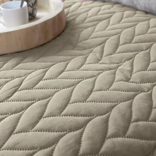 Couvre lit en microfibre dessin par ultrason - Naturel