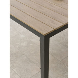 BOSTON - Ensemble repas de jardin 6 places en aluminium