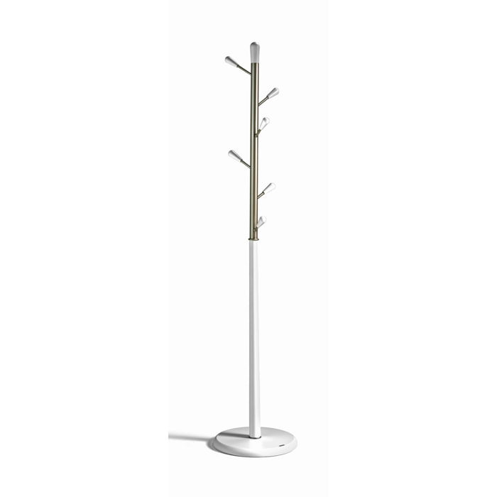 Perchero Ellie madera haya blanco 190x37x37 cm
