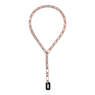 Collana a Cravatta con Pendente Rettangolare in Pietra Naturale Magnesite