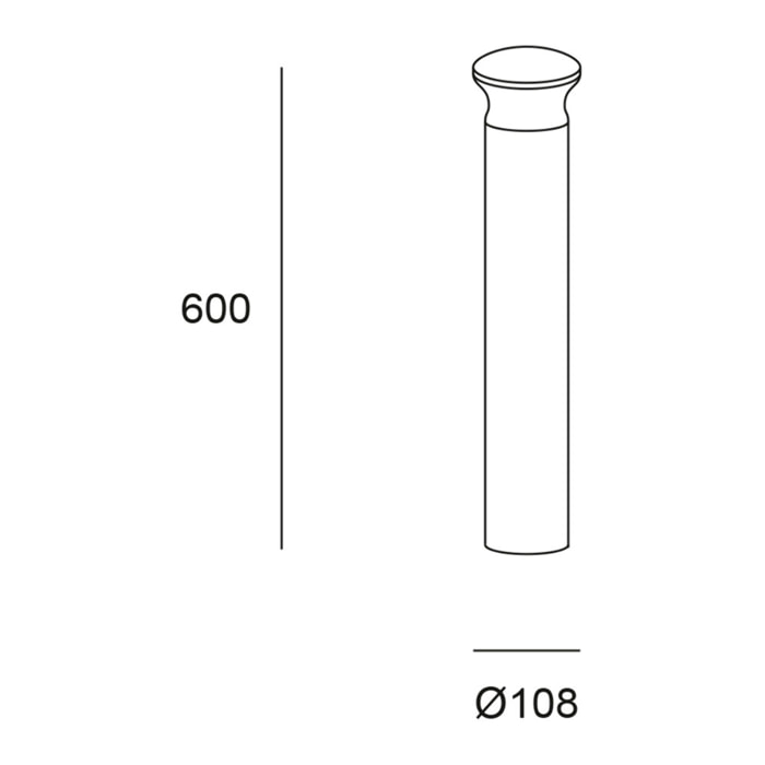 Forlight Baliza Ip65 Zip Led Led Led 3,,Na,,Naw Rgb Gris Urbano