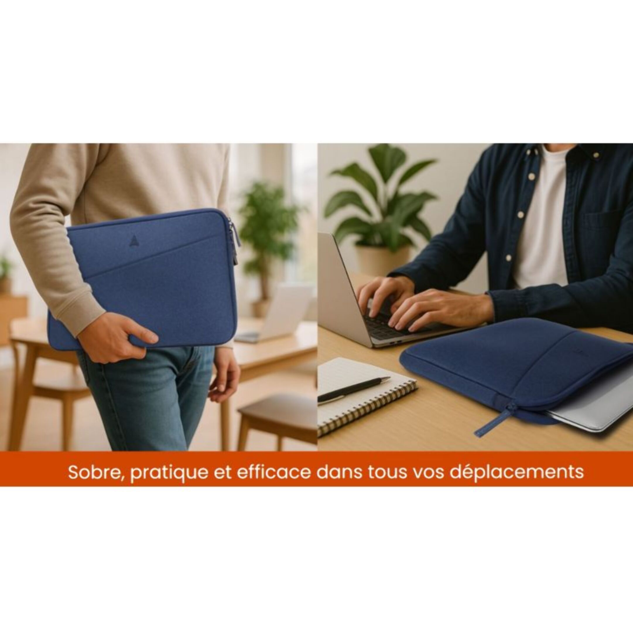 Housse ADEQWAT 15-16'' bleu chiné