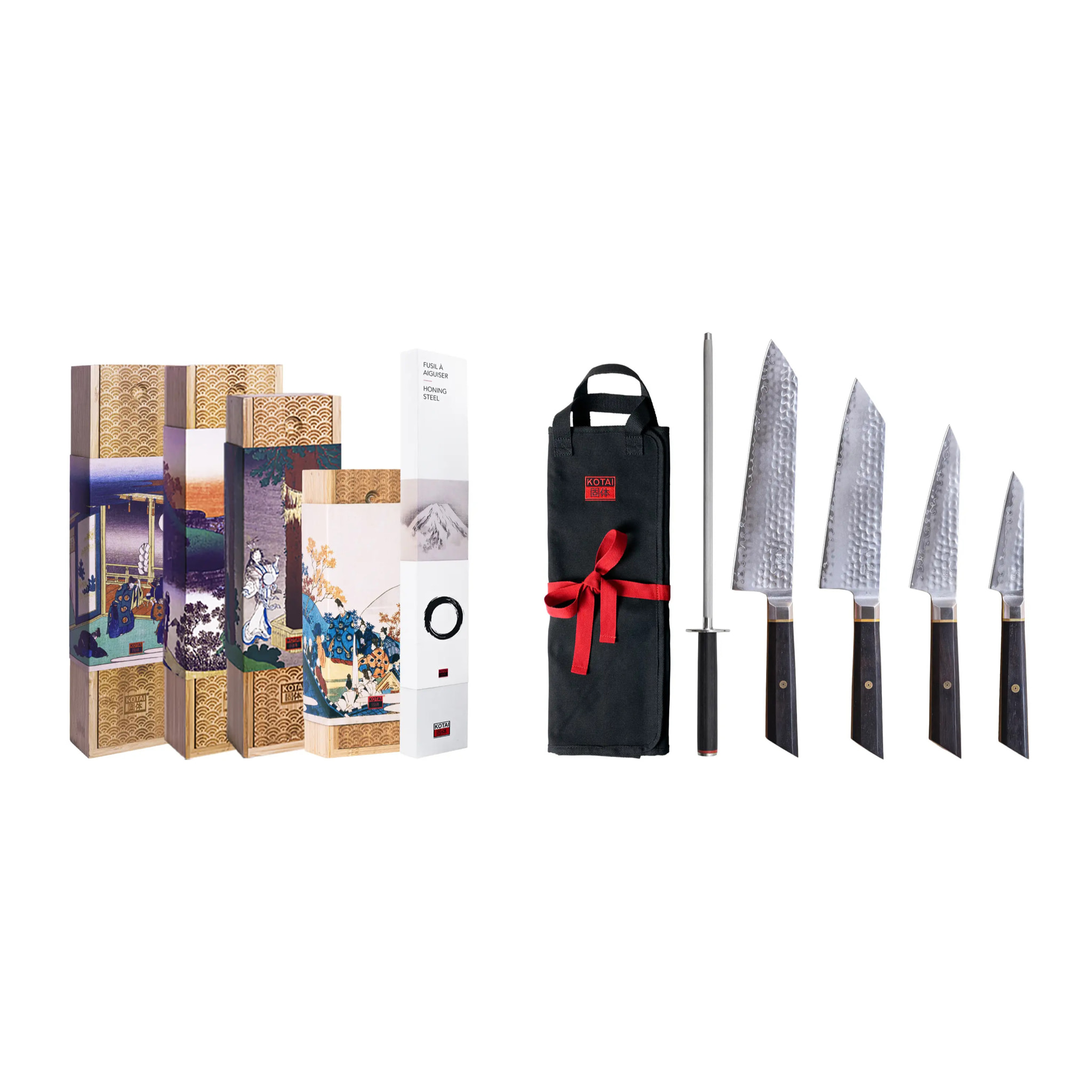 Set Nómada Completo de Cuchillos (6 piezas) - Colección Bunka San-Mai