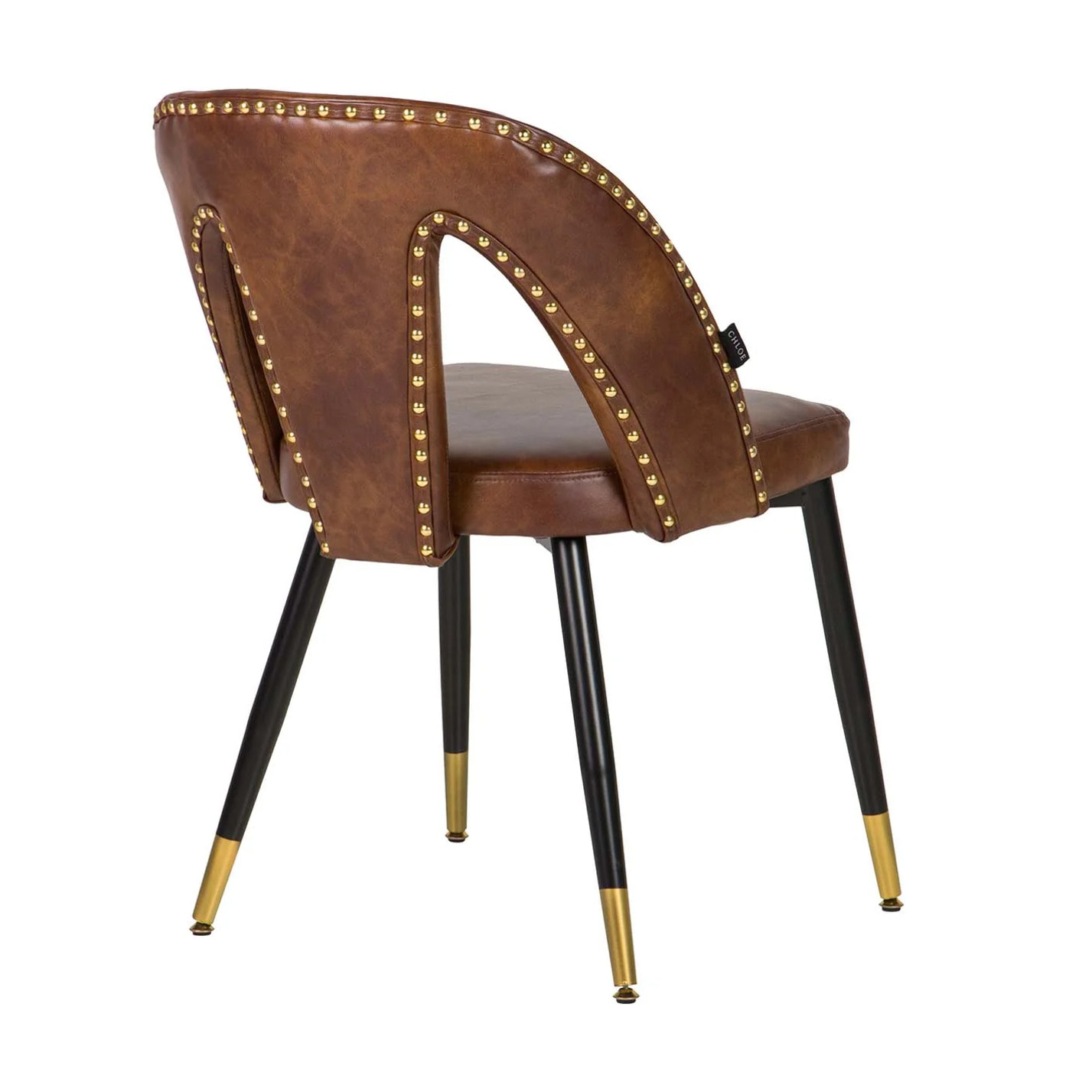 Silla Tachuelas Pu Marrón Stowe 49x54x82 Cm