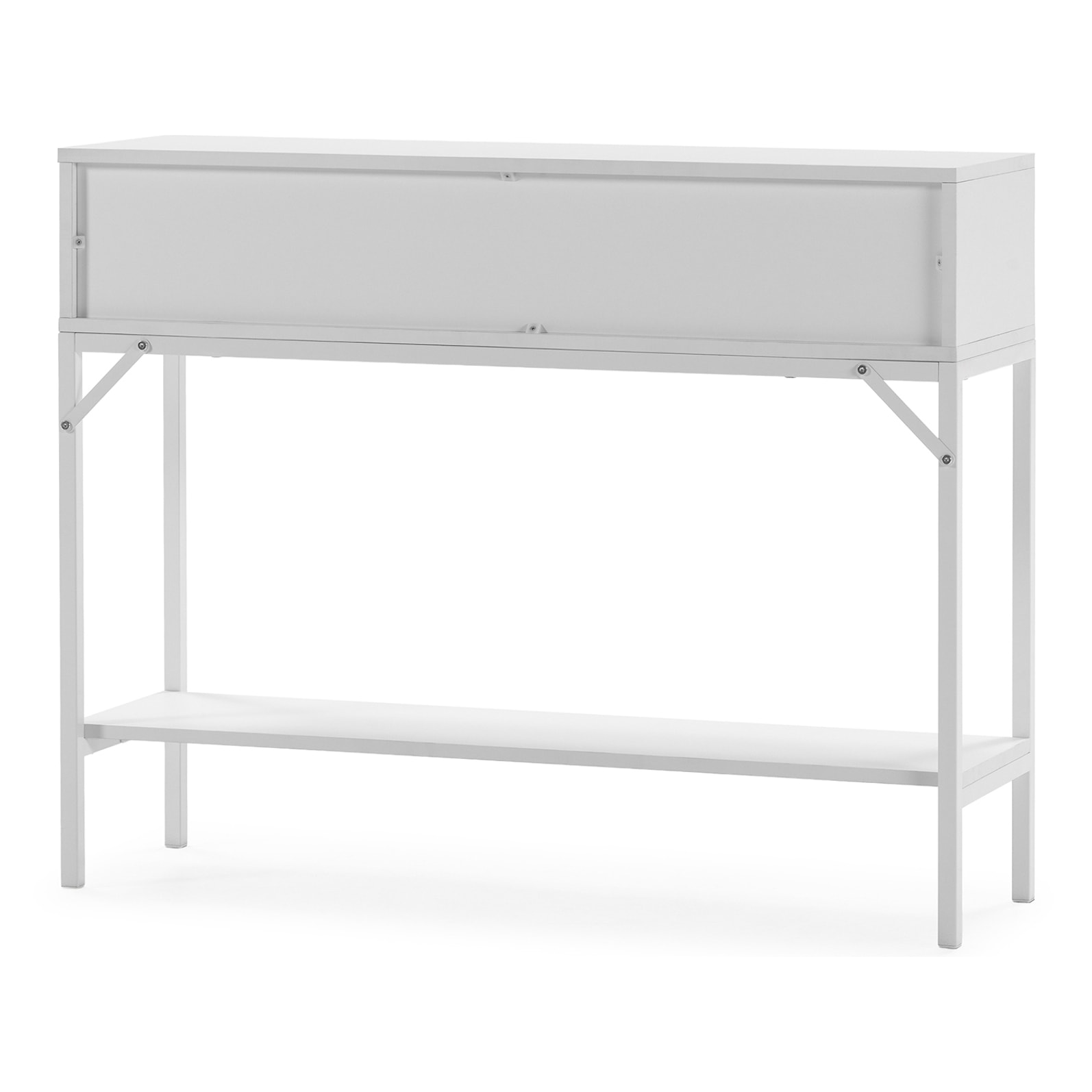 Mesa consola Auri 2 cajones color Blanco