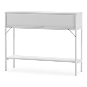 Mesa consola Auri 2 cajones color Blanco