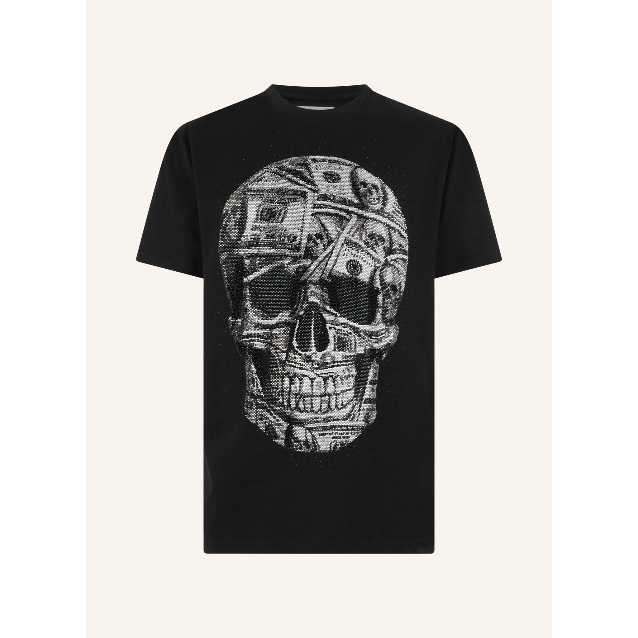 PHILIPP PLEIN Camiseta de cuello redondo y manga corta SKULL