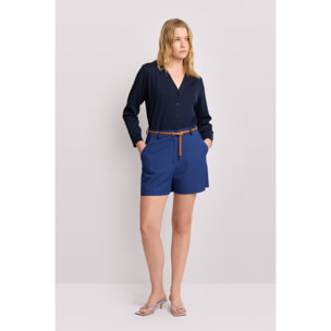 Kocca - Pantaloni corti stle sartoriale Donna, Tinta unita