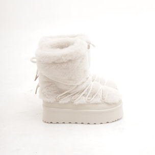 STIVALETTO MAMMUT LACCI FUR PANNA