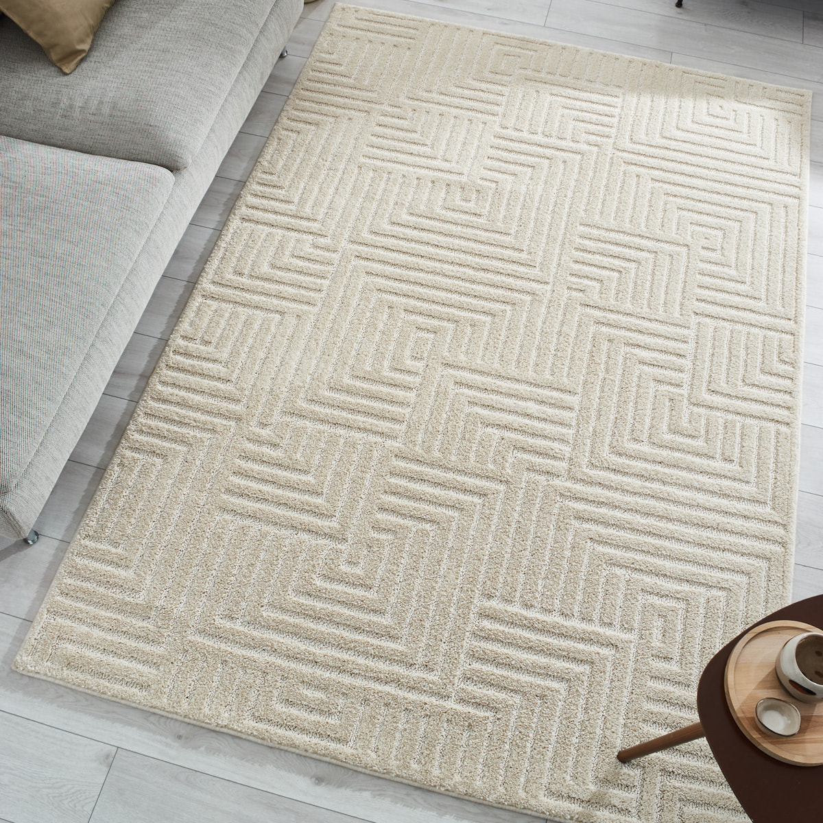 HARMONY - Tapis moderne géométrique avec poils en relief