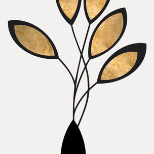 Poster bouquet de bronze Affiche sous cadre noir