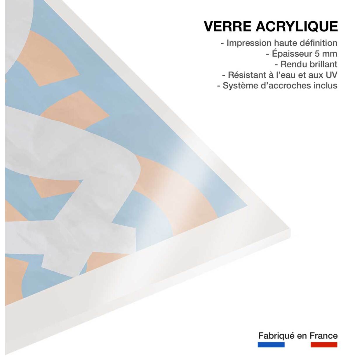 Tableau pastel et courbe Tableau plexiglas