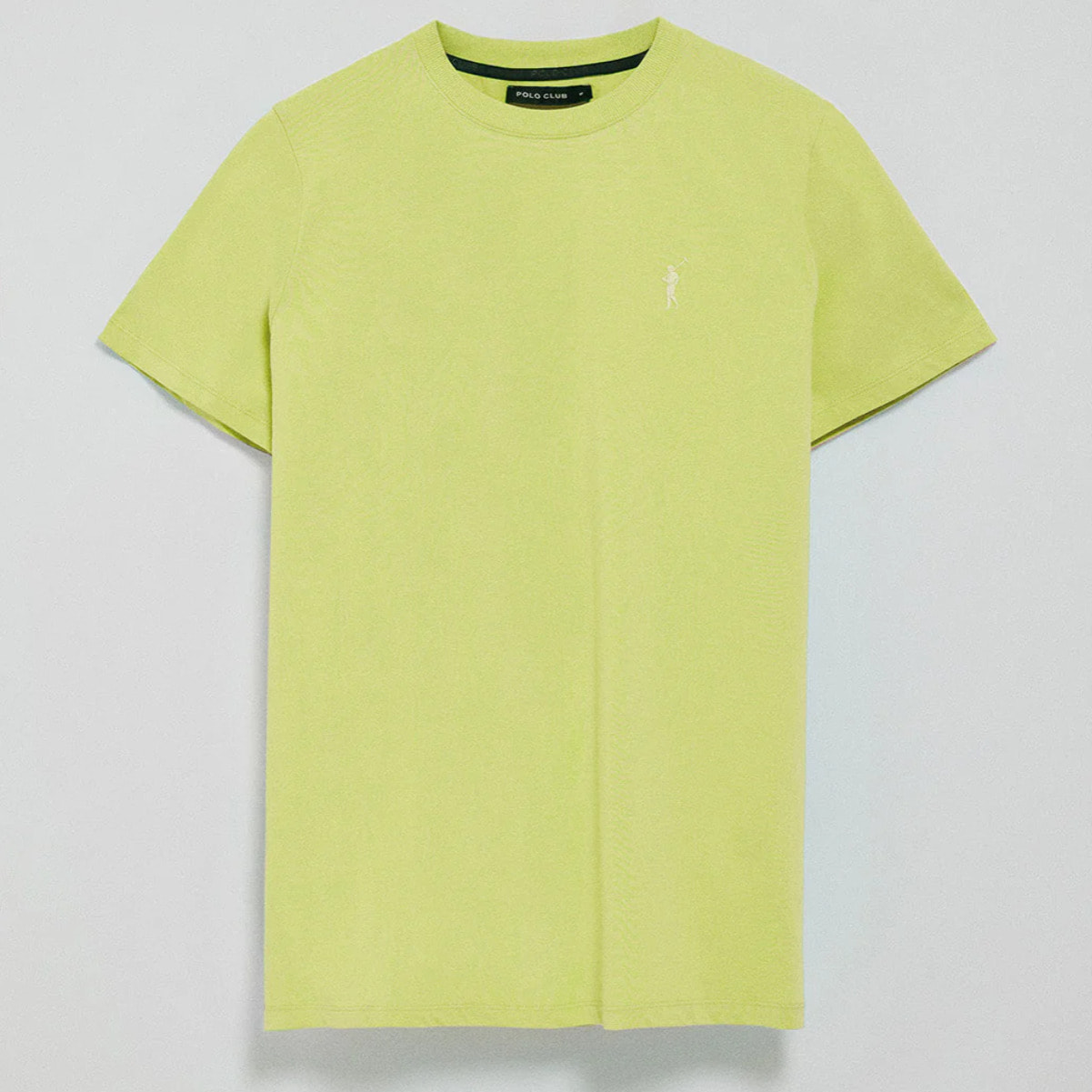 Maglietta verde lime a girocollo e Rigby Go in gomma