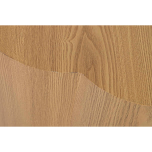 Set 2 Mesas Mdf Marrón 59x59x41 40x40x52 Cm