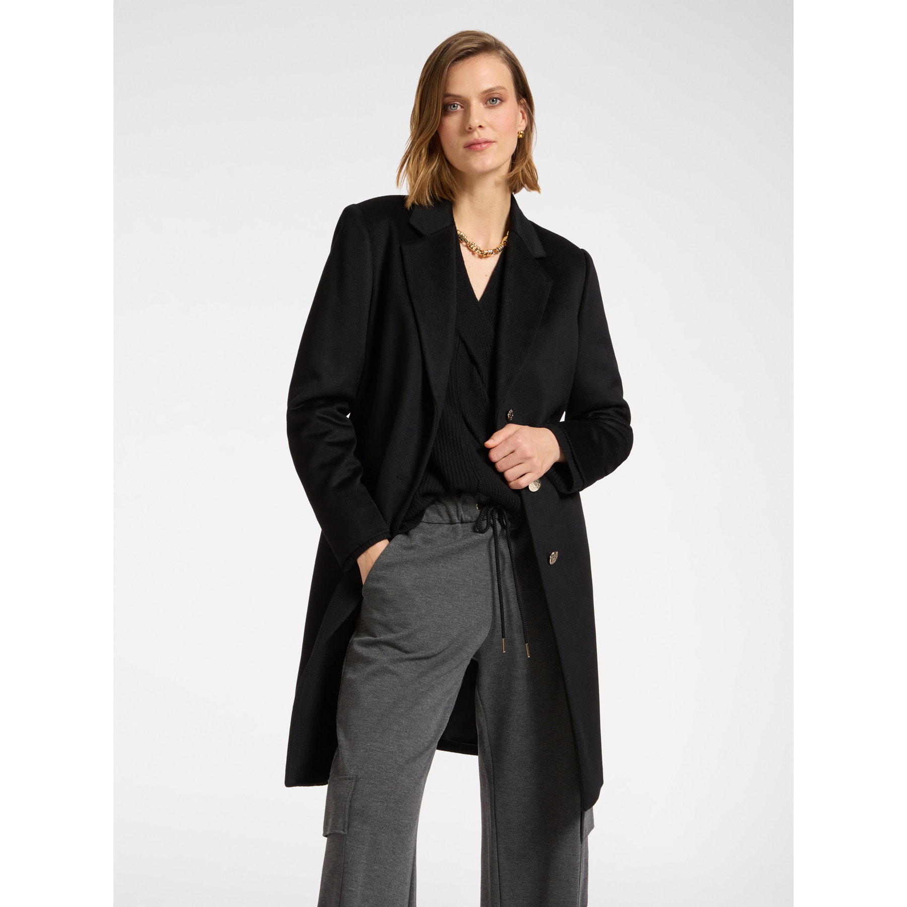 Elena Mirò - Cappotto in lana - Nero