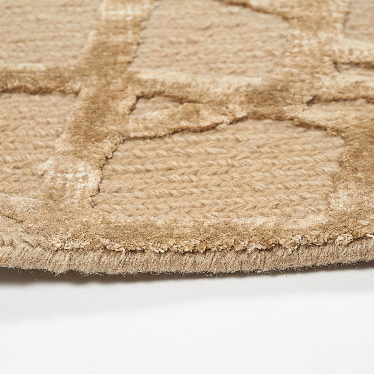 Tapis salon et chambre fait main en laine motif géométrique MODU